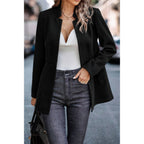 Solid Pocket Long Sleeve Elegant Wool Coat | Mixtshop LLC