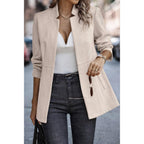 Solid Pocket Long Sleeve Elegant Wool Coat | Mixtshop LLC