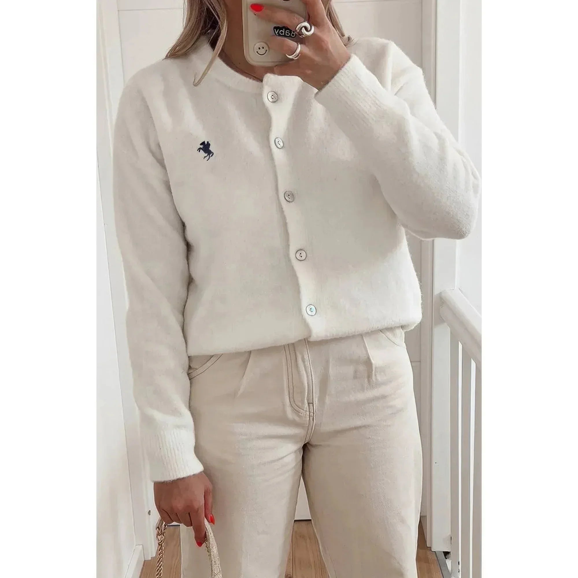 Solid Button Up Knit Long Sleeves Sweater | Mixtshop LLC