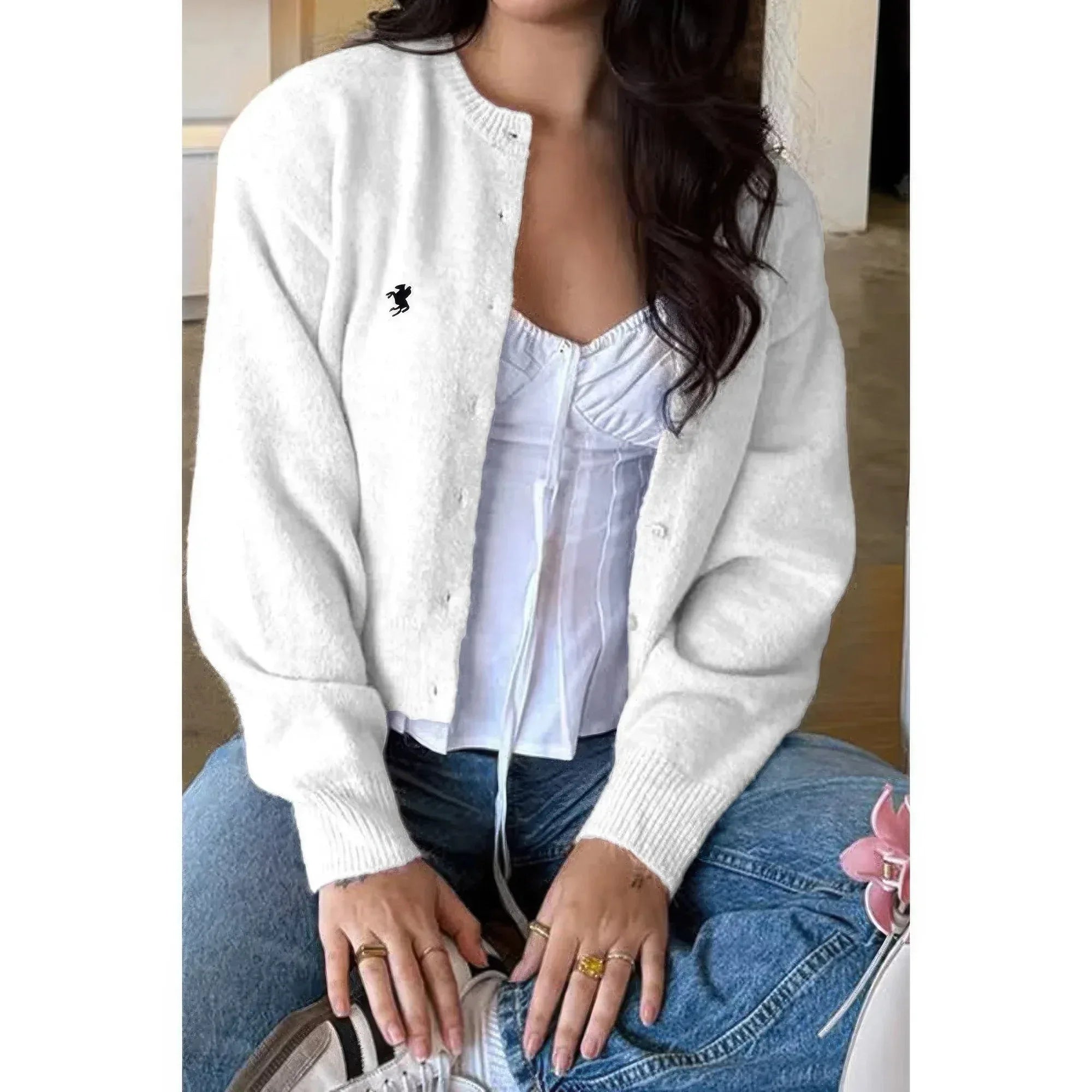 Solid Button Up Knit Long Sleeves Sweater | Mixtshop LLC