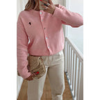 Solid Button Up Knit Long Sleeves Sweater | Mixtshop LLC