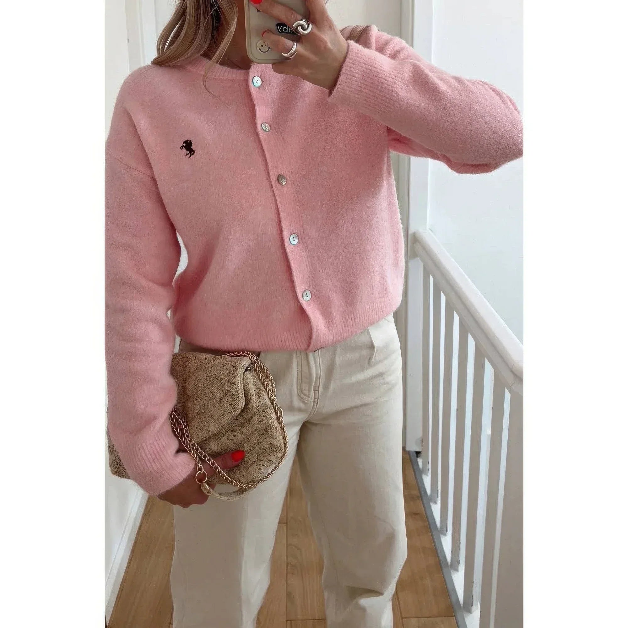 Solid Button Up Knit Long Sleeves Sweater | Mixtshop LLC