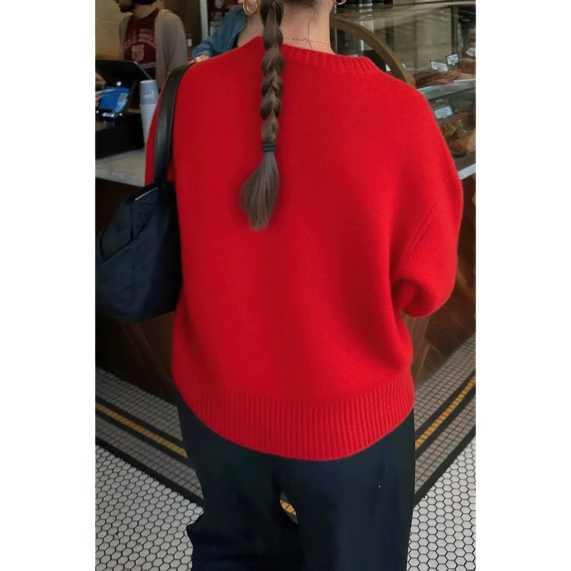 Solid Knit O Neck Long Sleeves Pullover Sweater | Mixtshop LLC