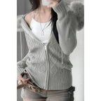 Solid Zipper Twist And Fur Stitching Jacket | Mixtshop LLC