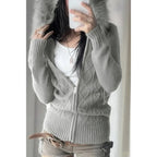 Solid Zipper Twist And Fur Stitching Jacket | Mixtshop LLC