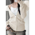 Solid Zipper Twist And Fur Stitching Jacket | Mixtshop LLC