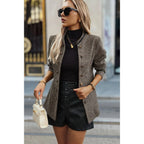 Solid Decorative Button Stand Collar Jacket | Mixtshop LLC