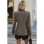 Solid Decorative Button Stand Collar Jacket | Mixtshop LLC