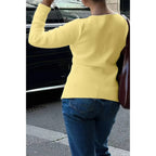 Knit Round Neck Button Up Long Sleeves Sweater | Mixtshop LLC