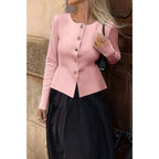 Knit Round Neck Button Up Long Sleeves Sweater | Mixtshop LLC