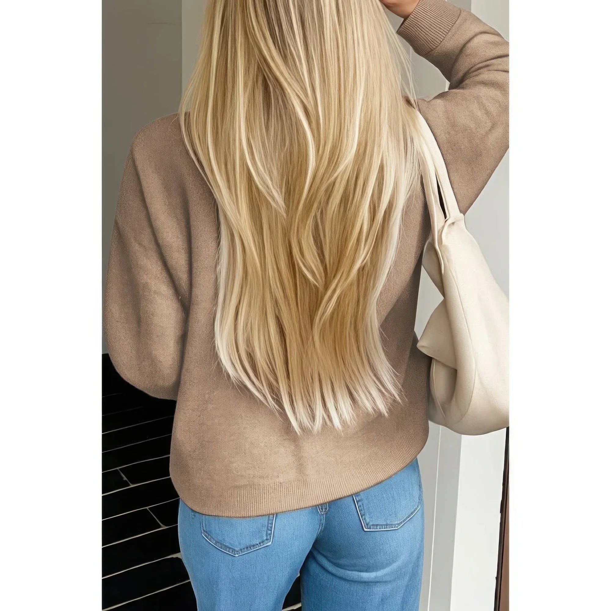 Knit Solid V Neck Button Pockets Sweater | Mixtshop LLC