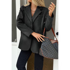 Solid Notch Lapel Single Breasted Blazer | Mixtshop LLC