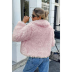 Solid Long Sleeves Elegant Faux Fur Jacket | Mixtshop LLC