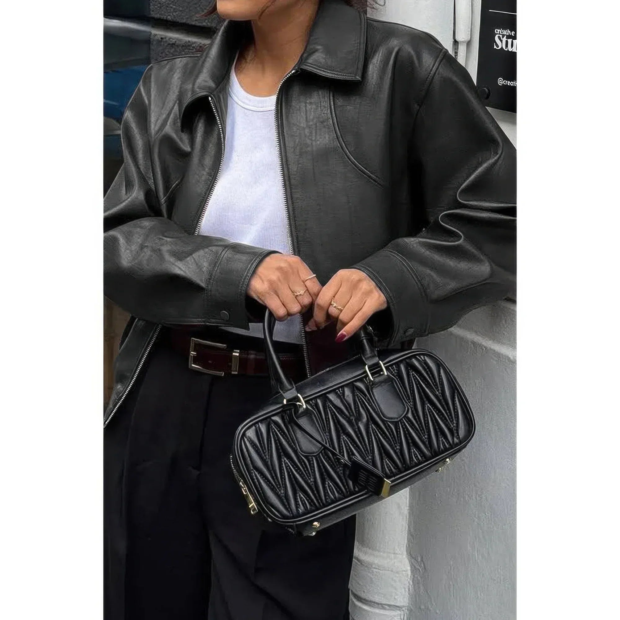 Solid Long Sleeve Short Lapel Zipper Jacket | Mixtshop LLC