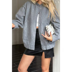 Solid Pockets Brushed Bomber Jacket | Mixtshop LLC