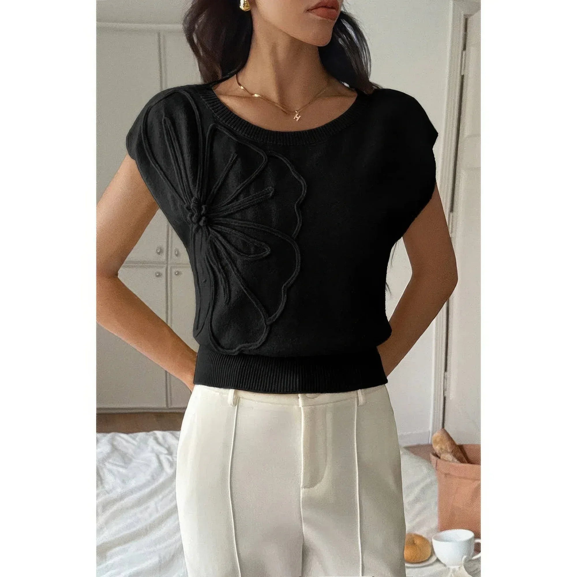Solid Sleeveless Knit Loose Fit Vest | Mixtshop LLC