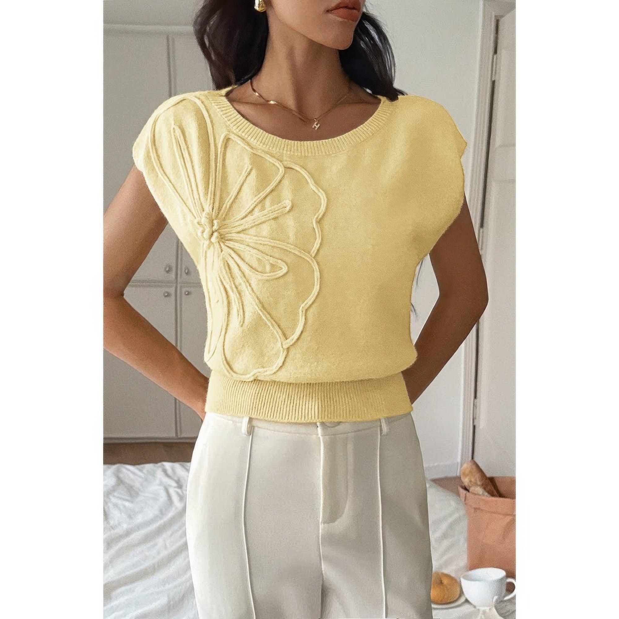 Solid Sleeveless Knit Loose Fit Vest | Mixtshop LLC