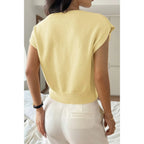 Solid Sleeveless Knit Loose Fit Vest | Mixtshop LLC