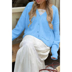 Solid Knit Button Down Pocket Loose Sweater | Mixtshop LLC