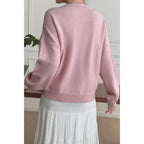 Solid Knit Button Down Pocket Loose Sweater | Mixtshop LLC