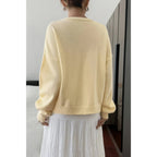 Solid Knit Button Down Pocket Loose Sweater | Mixtshop LLC
