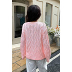 Solid Round Neck Knit Loose Sweater | Mixtshop LLC