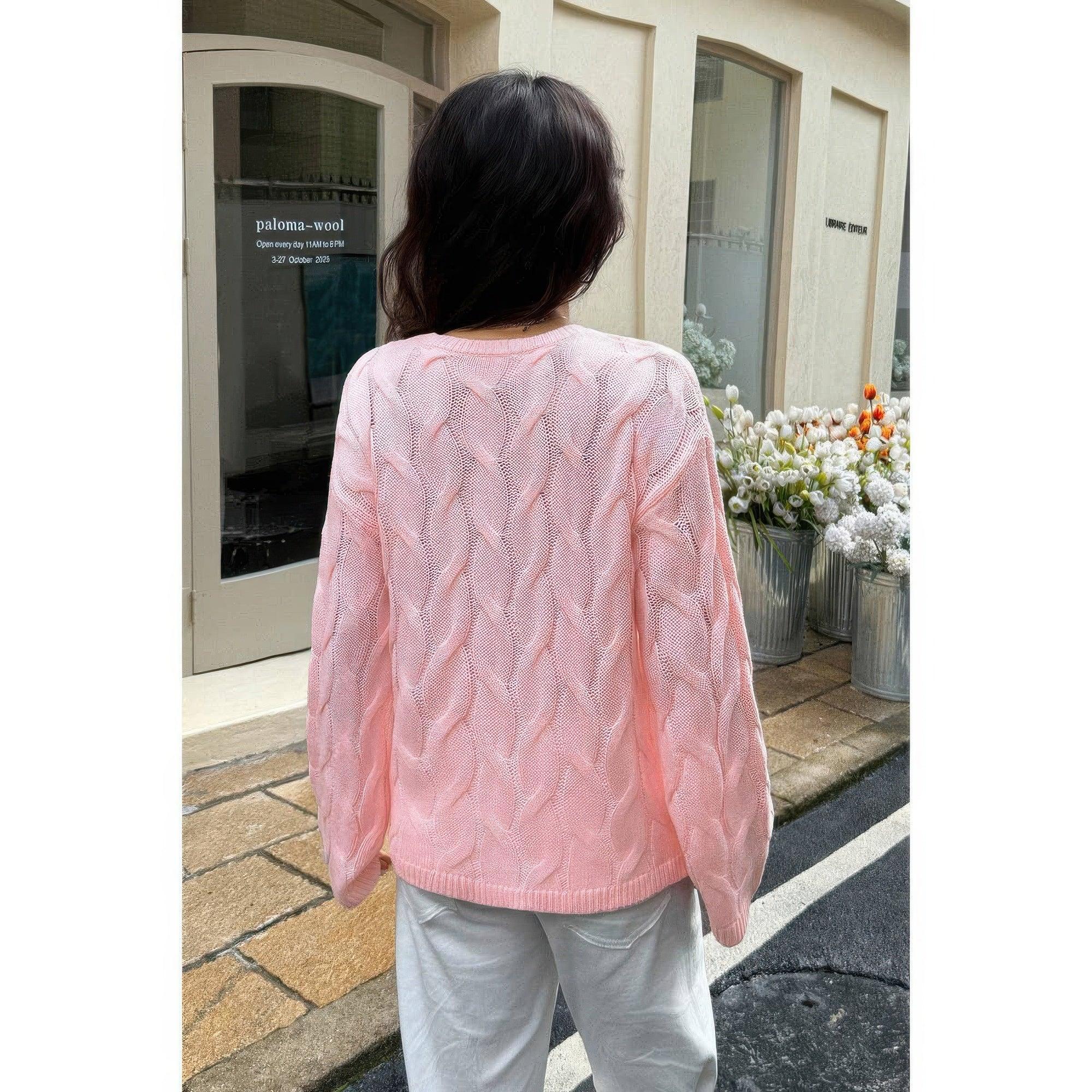 Solid Round Neck Knit Loose Sweater | Mixtshop LLC