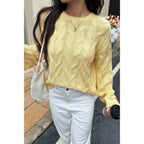 Solid Round Neck Knit Loose Sweater | Mixtshop LLC