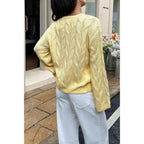 Solid Round Neck Knit Loose Sweater | Mixtshop LLC