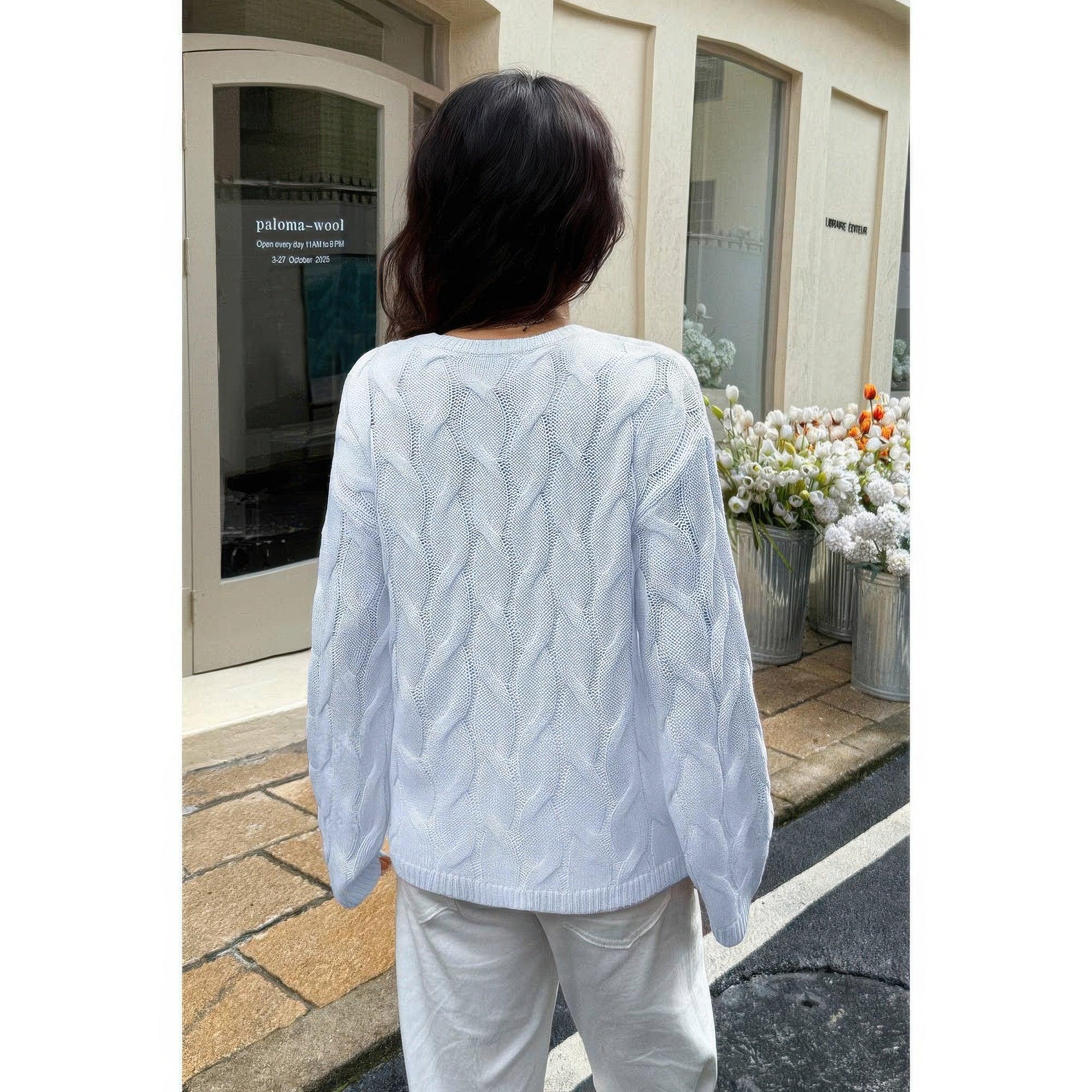 Solid Round Neck Knit Loose Sweater | Mixtshop LLC