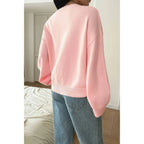 Solid Round Neck Knit Loose Sweater | Mixtshop LLC