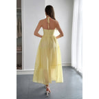Solid Halter Muse Tiered Ruffle Long Dress | Mixtshop LLC