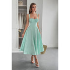 Solid Floral Jacquard Lace High Waist Dress | Mixtshop LLC