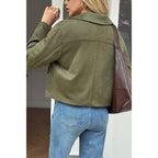 Solid Suit Lapel Faux Suede Leather Jacket | Mixtshop LLC