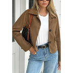 Solid Suit Lapel Faux Suede Leather Jacket | Mixtshop LLC