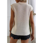 American Flag Print Crew Neck Cap Sleeve Vest | Mixtshop LLC