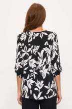 Hit Roll Sleeve V-neck Top | Mixtshop LLC