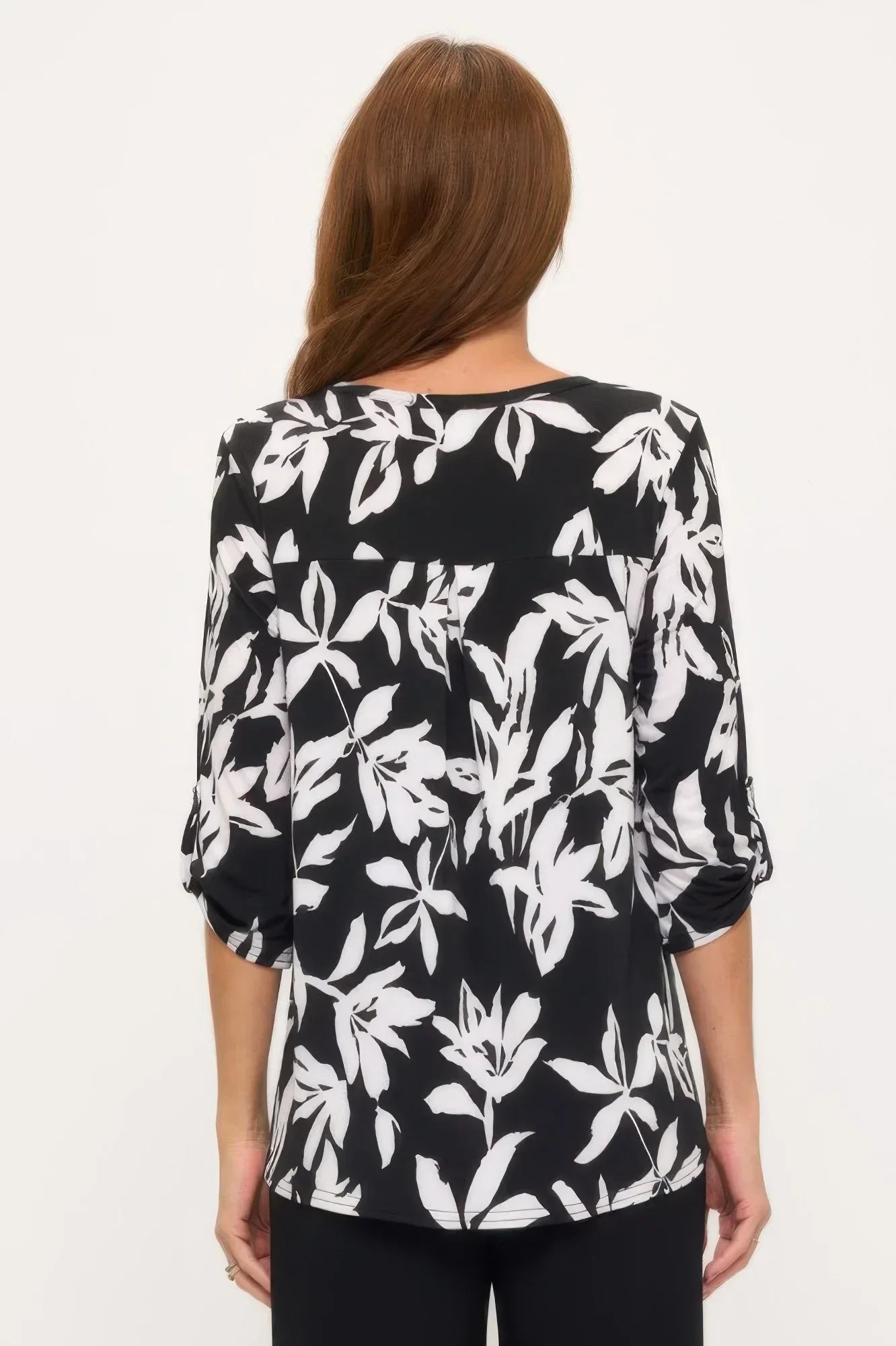 Hit Roll Sleeve V-neck Top | Mixtshop LLC