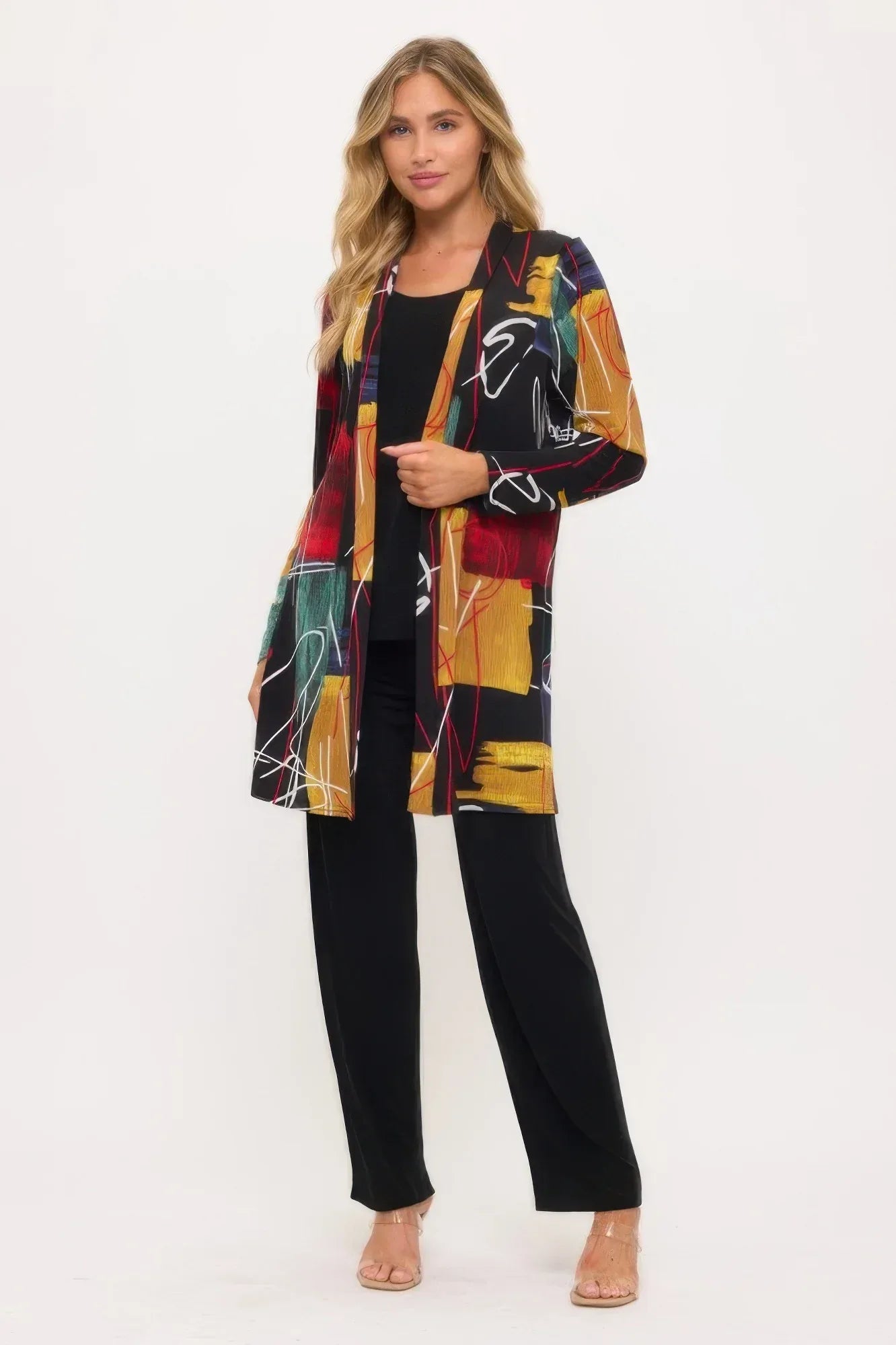 Long Sleeve Print Cardigan | Mixtshop LLC Main image
