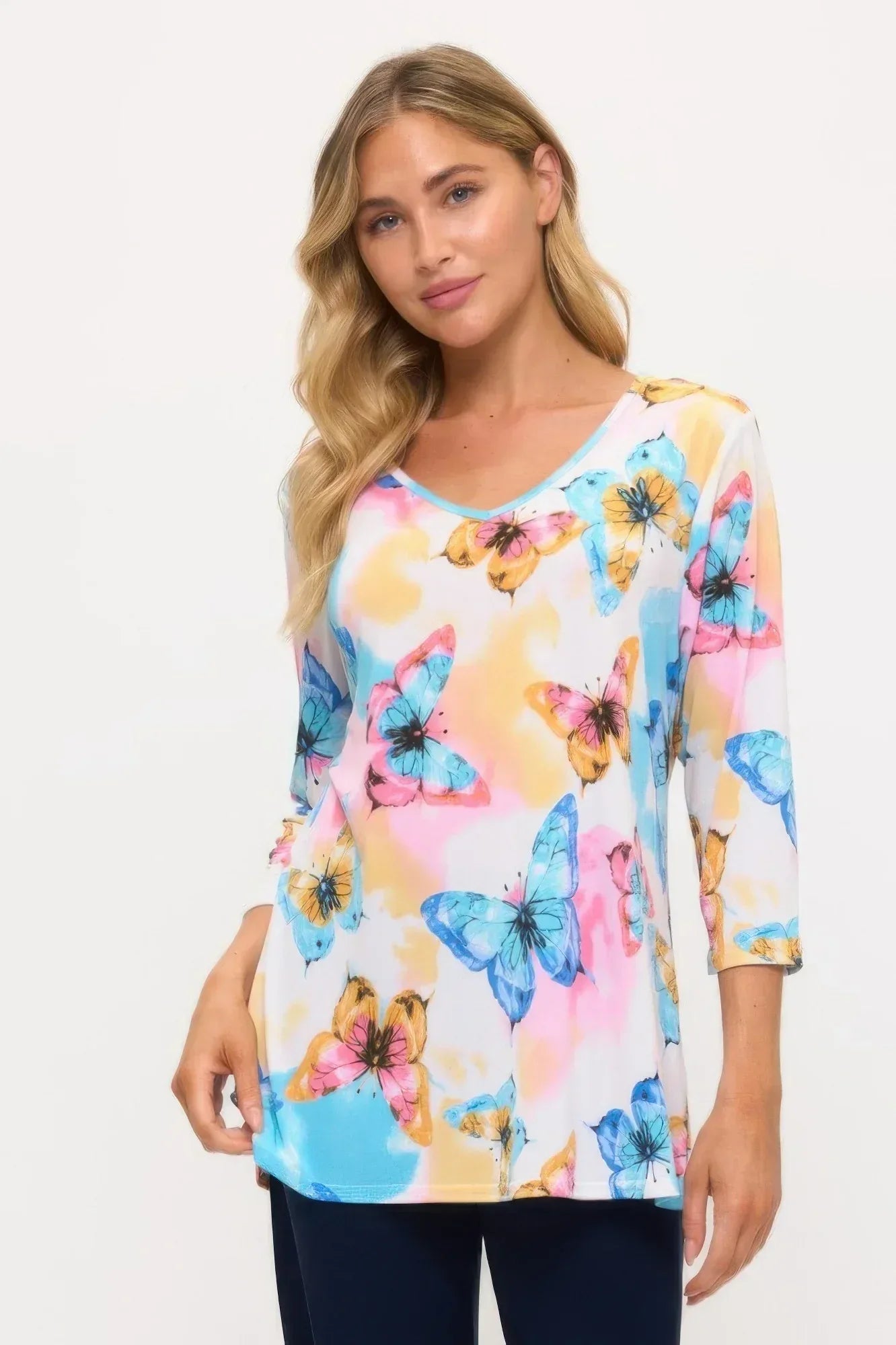 Hit V-neck Band Top W/vent | Mixtshop LLC Main image