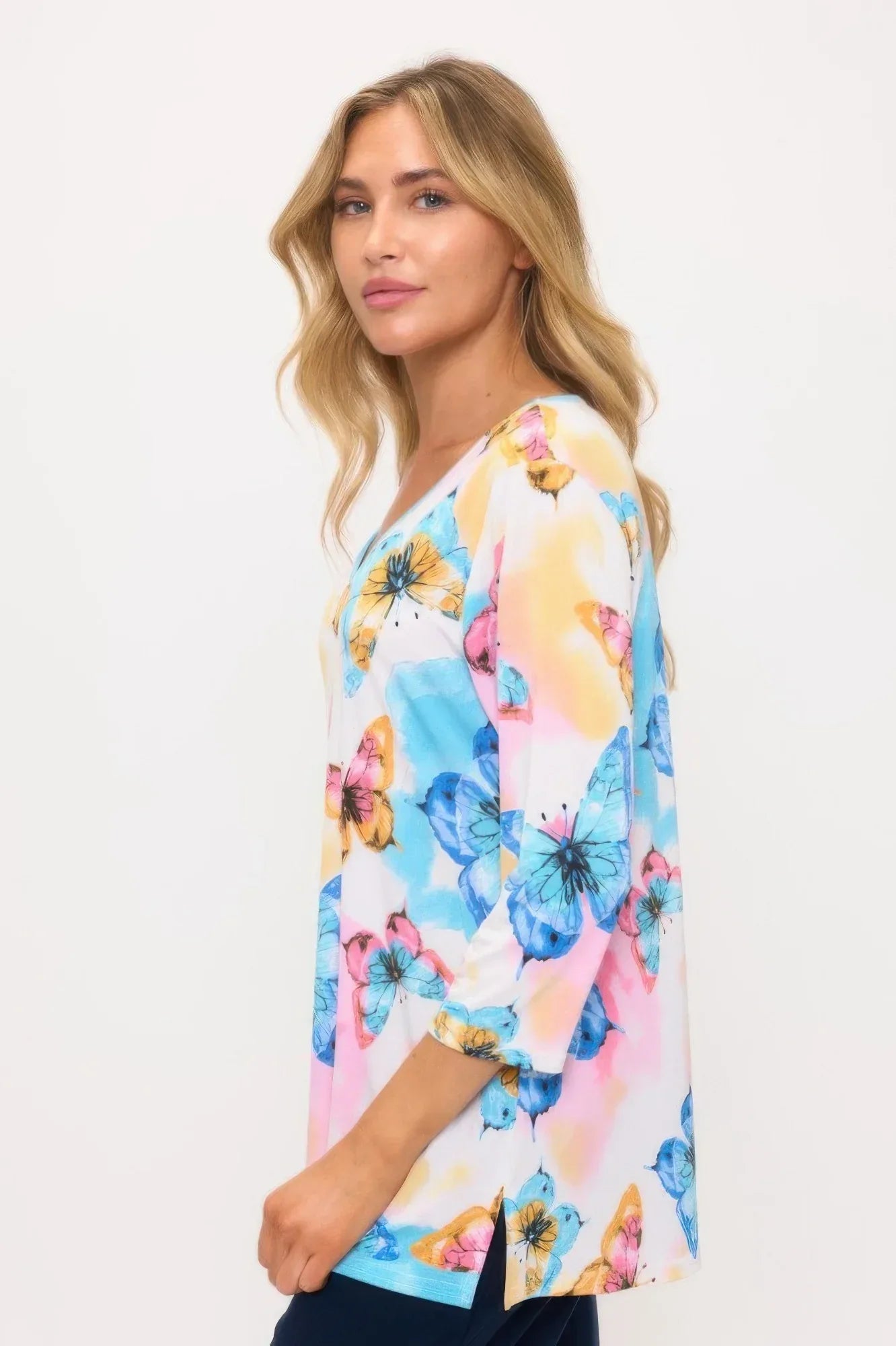 Hit V-neck Band Top W/vent Secondary image