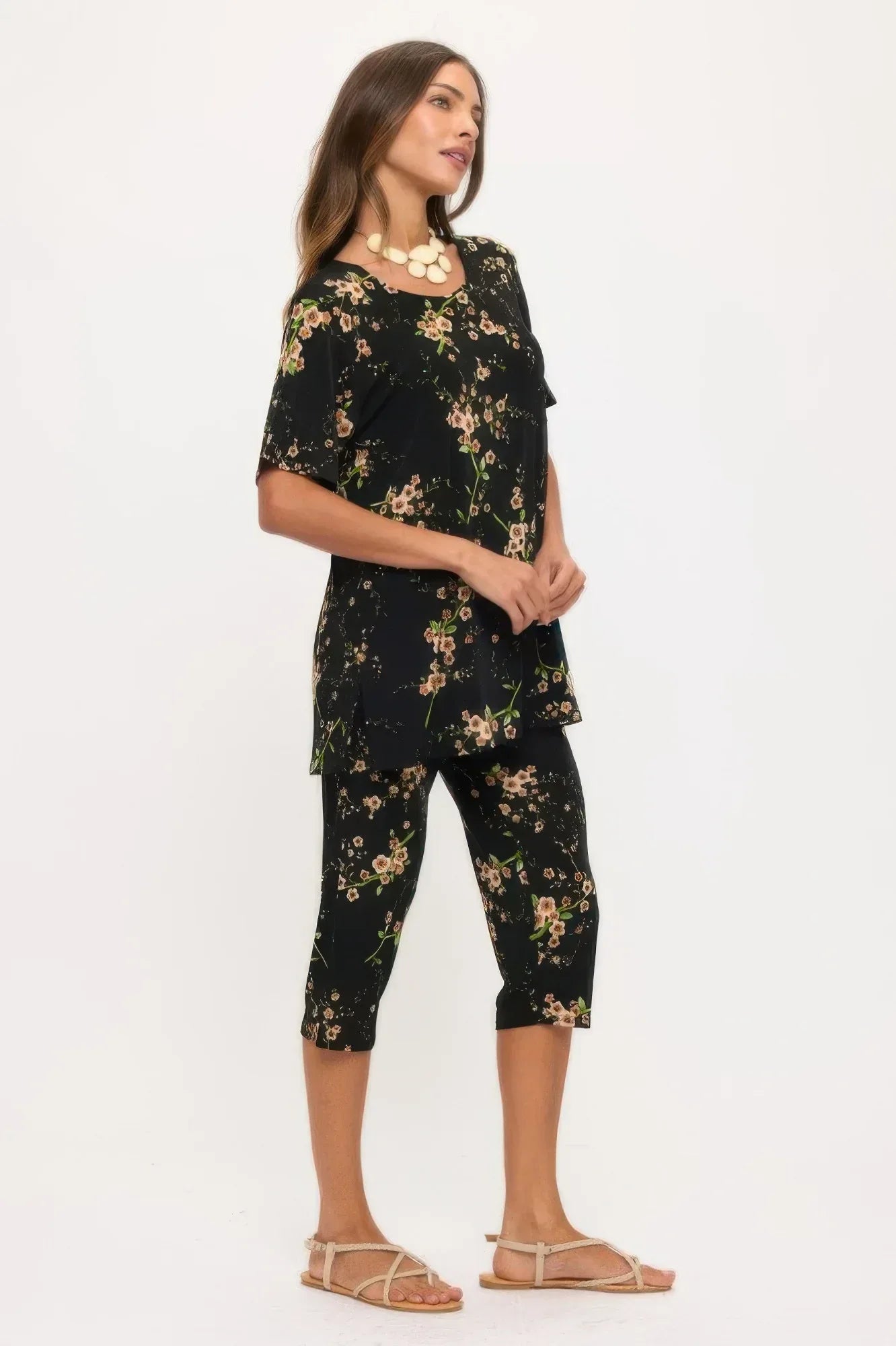 Print Bns Capri Pants Set | Mixtshop LLC