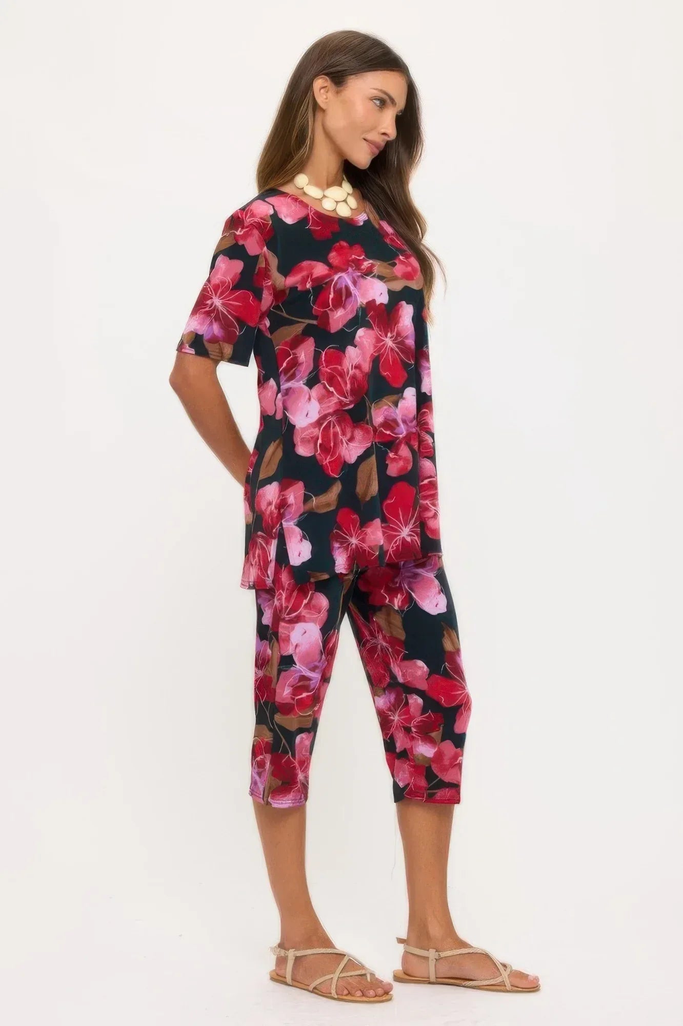 Print Bns Capri Pants Set | Mixtshop LLC