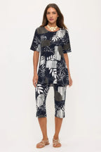 Print Bns Capri Pants Set | Mixtshop LLC