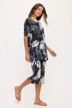 Print Bns Capri Pants Set | Mixtshop LLC