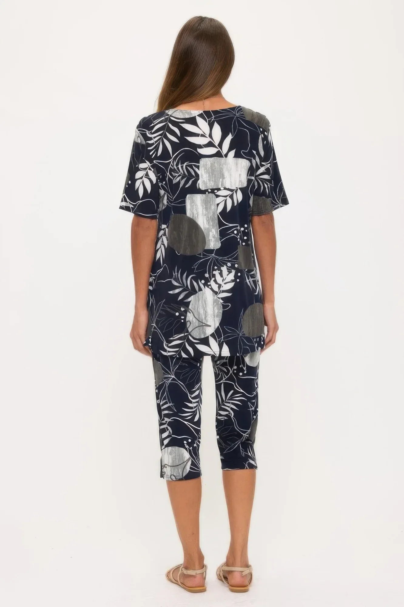 Print Bns Capri Pants Set | Mixtshop LLC