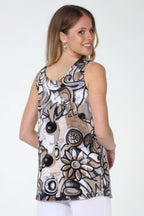 Hit Print Sleeveless Tank Top | Mixtshop LLC