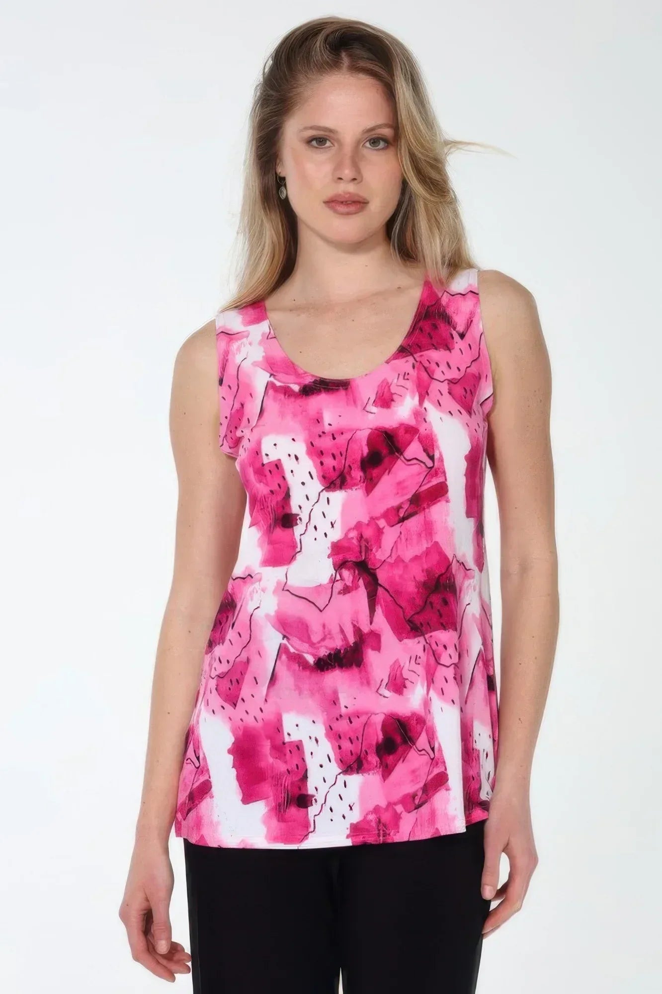 Hit Print Sleeveless Tank Top | Mixtshop LLC Main image
