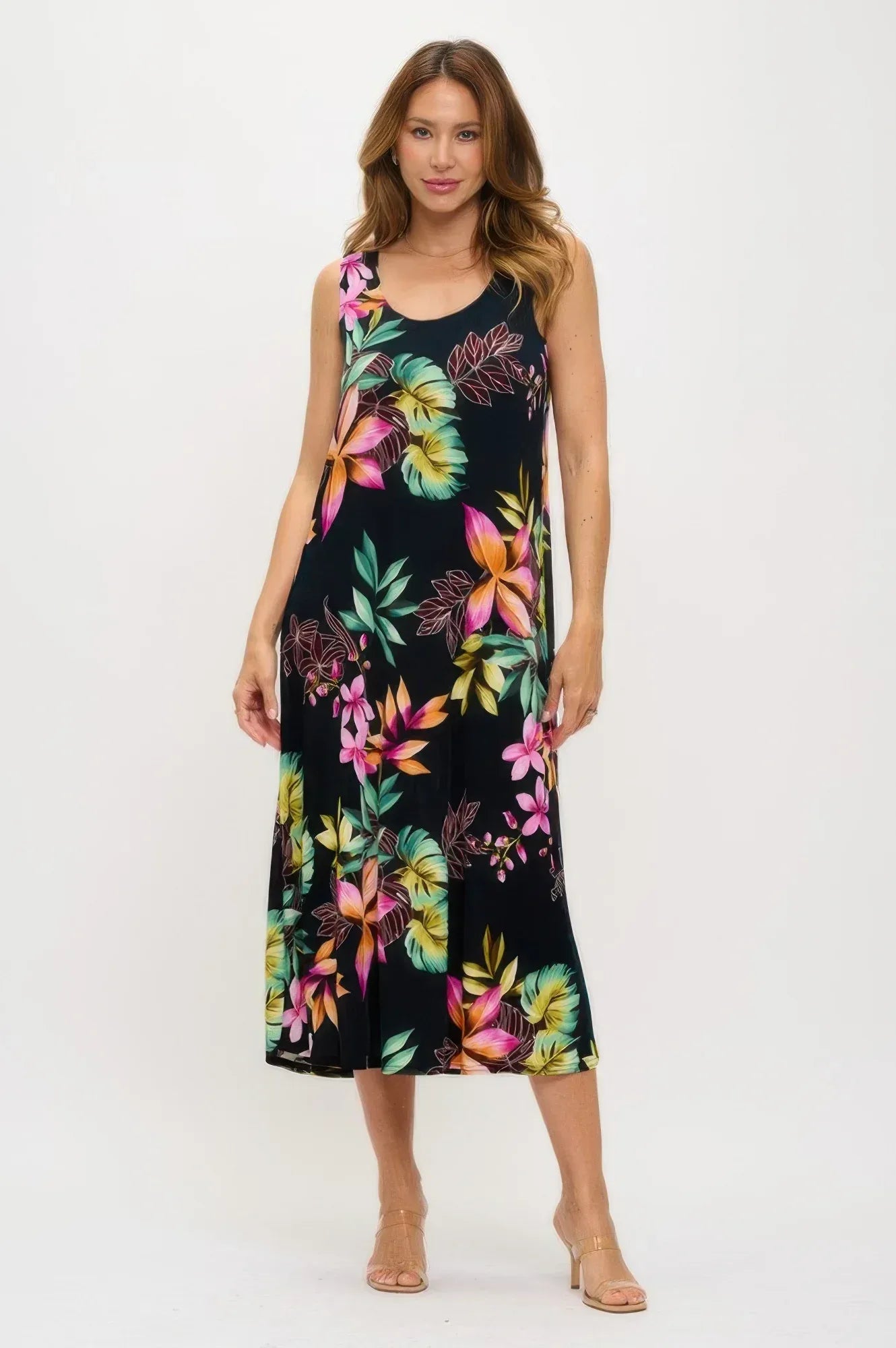 Plus Size Print Bns Tank Long Dress | Mixtshop LLC