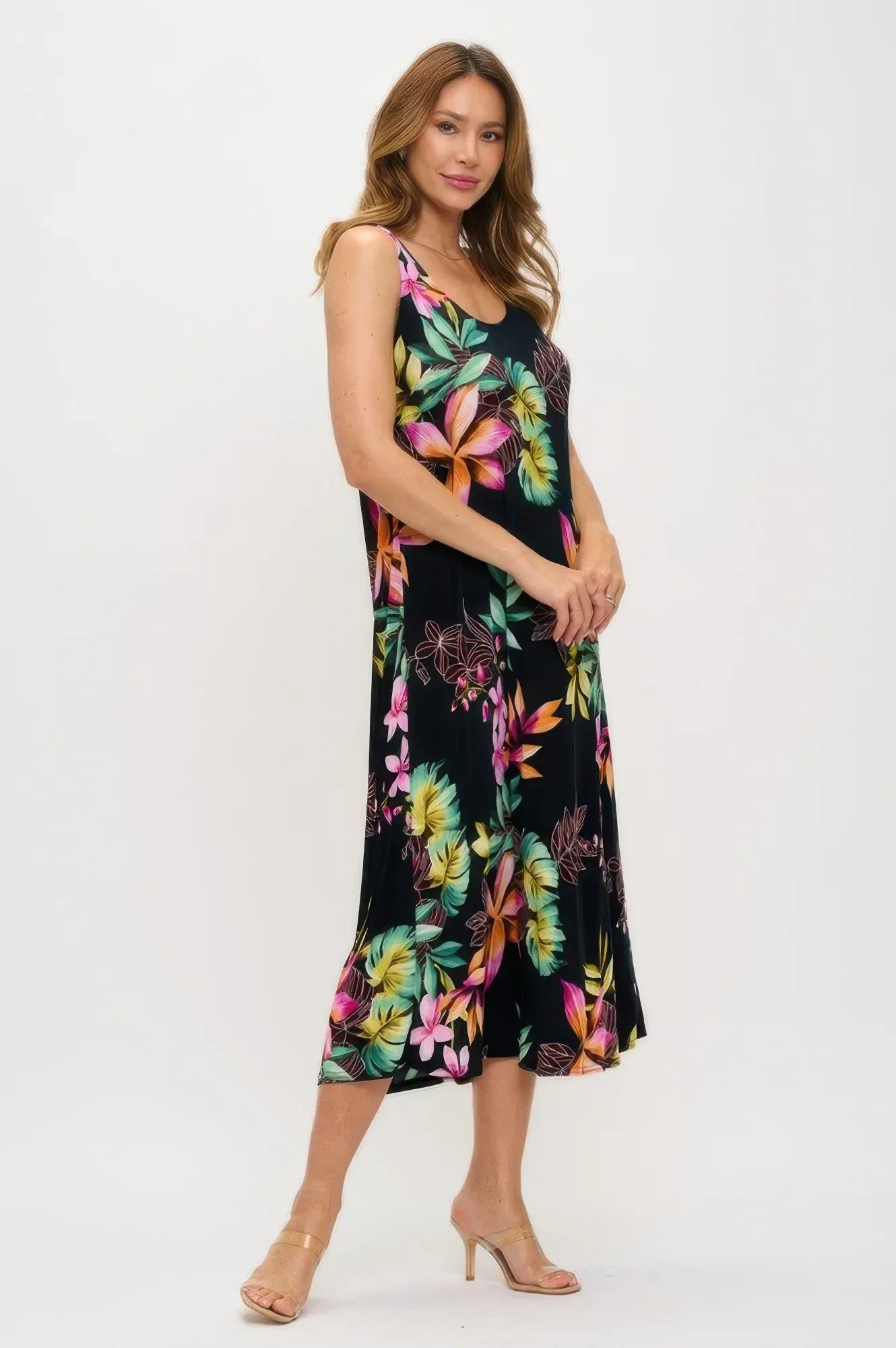 Plus Size Print Bns Tank Long Dress | Mixtshop LLC